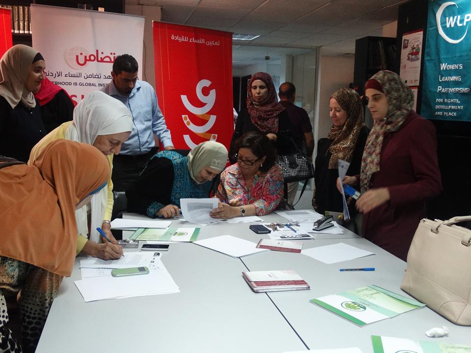 Monitors working for democracy development in Jordan.