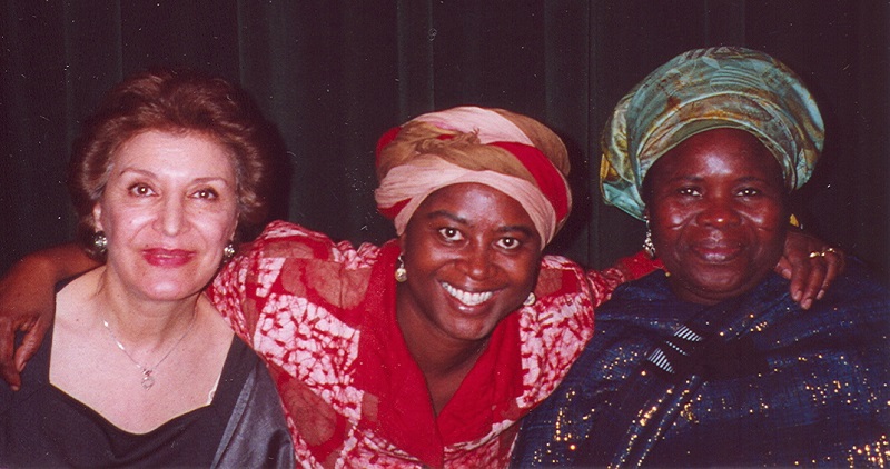 Mahnaz Afkhami, Abena Busia, and Ama Ata Aidoo at WLP Lifelines 2000