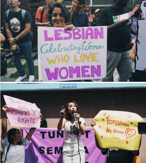 Malaysians Support LGBTQ rights at IWD March