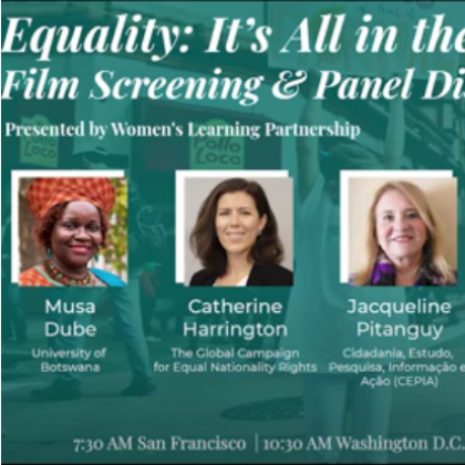 Equality: It's All in the Family Film Screening & Panel Discussion