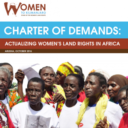 Charter of Demands: Actualizing Women's Land Rights in Africa